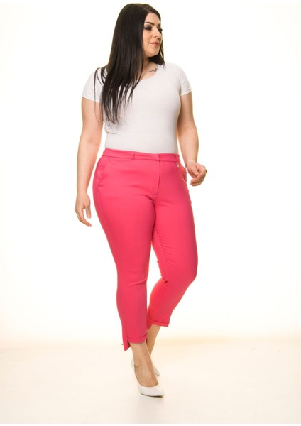 Paça Detaylı Cepli Büyük Beden Pantolon F10-1712 modelleri