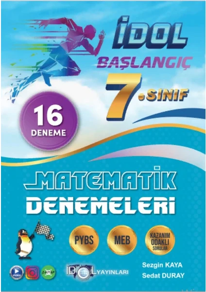 İdol Yayınları 7.Sınıf Matematik Başlangıç Denemesi (16 Sarmal Deneme)