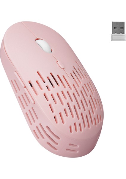 ALBM7422 Pembe 2.4ghz Şarj Edilebilir Tek Renkli 1600DPI Optik Kablosuz Mouse