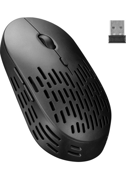 ALBM7422 Siyah 2.4ghz Şarj Edilebilir Tek Renkli 1600DPI Optik Kablosuz Mouse