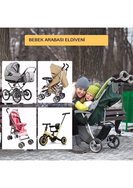 Infant Hobby Carlo Puff Bebek Çocuk Arabası Eldiveni (Gri)