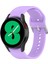 puluz Samung Galaxy Watch4 40Mm / 44Mm Için Silikon Kordonlu Saat Mor 4