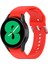 puluz Samung Galaxy Watch4 40Mm / 44Mm Için Silikon Kordonlu Saat Kırmızı 4