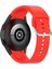 puluz Samung Galaxy Watch4 40Mm / 44Mm Için Silikon Kordonlu Saat Kırmızı 5