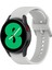 puluz Samung Galaxy Watch4 40Mm / 44Mm Için Silikon Kordonlu Saat Gümüş Grisi 4