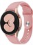 puluz Samsung Galaxy Watch4 4044Mm Silikon Kordonlu Saat Için Pembe Gül 3