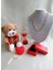 Dekoratif Kırmızı Kalp/kolye/aşk Ölçer/peluş Ayıcık 1