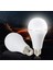 E27 9w şarjlı led beyaz ampul 3