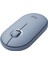M350 Pebble Sessiz Kablosuz Kompakt Mouse - Mavi/Gri 1