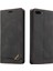Apple iPhone 8 Plus / 7 Plus / 6 Plus / 6s Plus Için Premium Vintage Pu Deri Kılıf Mat Cüzdan Çevirme Standı Kapağı Siyah (Yurt Dışından) 1