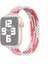 Apple Watch Uyumlu 7 45MM / 6 & Se & 5 & 4 44MM / 3 & 2 & 1 42MM Için Kayış Z Desen-Pembe Beyaz 1