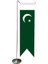 Masaüstü Kırlangıç Pakistan Bayrağı + Krom L Direk Masa Bayrak Seti 1