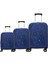 5186-L Set Polikarbon Büyük, Orta, Kabin Boy Valiz, Bavul Seti, Lacivert 2