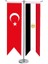 Masaüstü Kırlangıç Mısır + Türk Bayrağı + Krom T Direk Masa Bayrak Seti 1