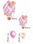 Çiçekli Soft Balonlar Dekoratif Çocuk Odası Stickerı 3