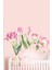 Pembe Laleler Dekoratif Duvar Stickerı 3