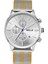 1611 Küçük Üç Pin Aydınlık Chronograph Takvim Kuvars Izle Erkekler Için (Gümüş ve Beyaz Altın)(Yurt Dışından) 1