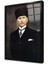 Kalpaklı Atatürk Çerçeveli Cam Tablo 1