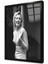 Siyah Beyaz Marilyn Monroe Çerçeveli Cam Tablo 1