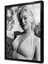 Siyah Beyaz Marilyn Monroe Çerçeveli Cam Tablo 1