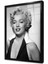 Marliyn Monroe Siyah Beyaz Çerçeveli Cam Tablo 1