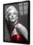 Siyah Beyaz Marilyn Monroe Çerçeveli Cam Tablo 1