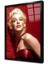 Renkli Marilyn Monroe Çerçeveli Cam Tablo 1