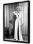 Siyah Beyaz Marilyn Monroe Çerçeveli Cam Tablo 1