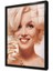 Marliyn Monroe Sarı Saçlarıyla Çerçeveli Cam Tablo 1