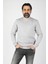 Erkek Sıfır Yaka Ribanalı 3 Iplik Sweatshirt Gri 2