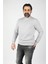 Erkek Sıfır Yaka Ribanalı 3 Iplik Sweatshirt Gri 4
