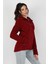 Kadın Balıkçı Fermuarlı Polar Sweatshirt Bordo 1