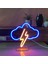 Bulut ve Şimşek Neon LED Dekoratif Masa ve Gece Lambası 1
