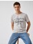 Erkek Slim Fit Kolej Baskılı Tişört 1
