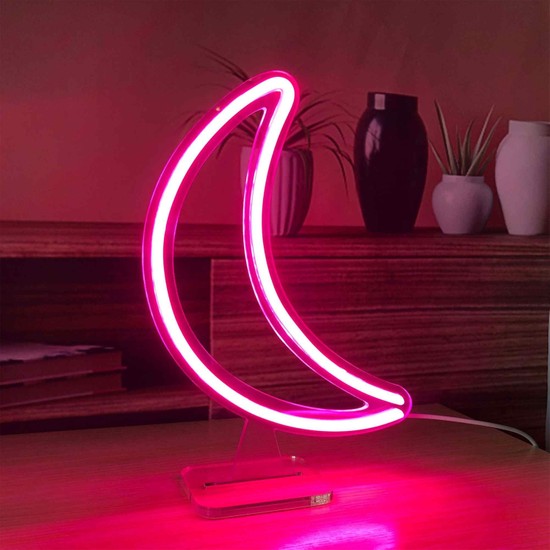 Honey Concept Ay Neon Led Dekoratif Masa Ve Gece Lambası Fiyatı