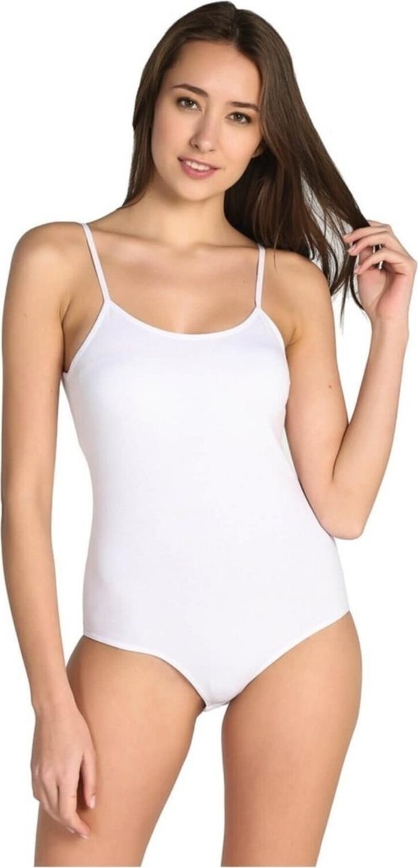Tutku Kadın Beyaz 3'lü Paket Ip Askılı Likralı Çıtçıtlı Body Zıbın