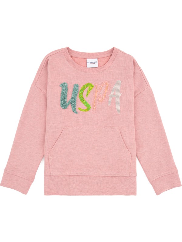 U.S. Polo Assn. Kız Çocuk Coral Sweat Shirt