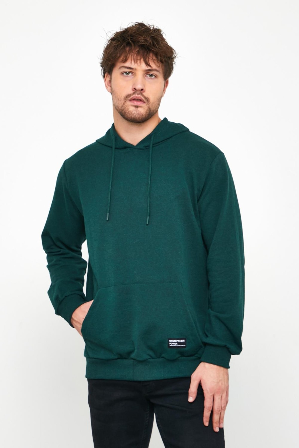 Mmetalic Siyah Erkek Kapüşonlu Kanguru Cepli Sweatshirt görsel 2