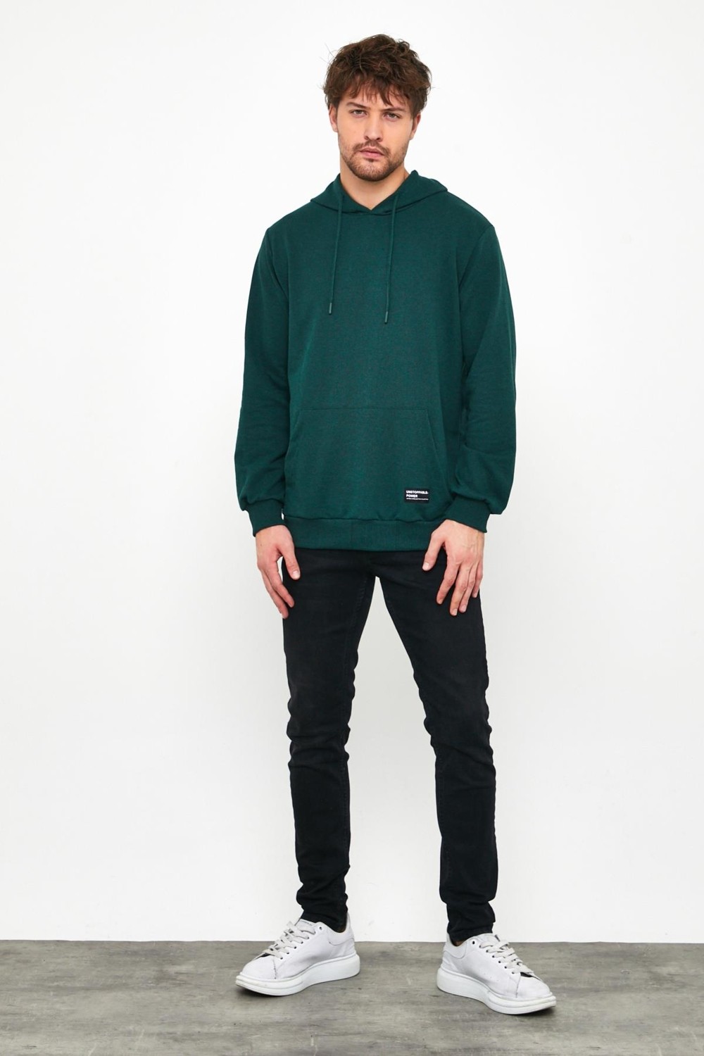 Mmetalic Siyah Erkek Kapüşonlu Kanguru Cepli Sweatshirt görsel 4