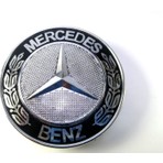 Behin Dizayn MERCEDES Jant Göbek Arması Siyah 75mm-71mm Şık Görünüm 4 Adet