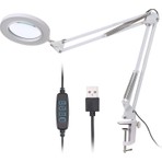 Dailytech Katlanabilir Masaüstü 5/8x Büyüteç – LED Işıklı, Ayarlanabilir Standlı ve Çok İşlevli Tasarım