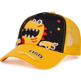 Afun Sarı Pamuk Moda Çocuk Beyzbol Şapkası Hip-Hop Şapka Ayarlanabilir Sevimli Dinozor Nakış Kapakları Eş Şapkası Snapback Şapkalar Gorras  (Yurt Dışından)