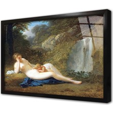 Tablosan  Kadın ve Çocuğu Çerçeveli Cam Tablo