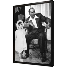 Tablosan Atatürkün Manevi Kızıyla Çerçeveli Mdf Tablo