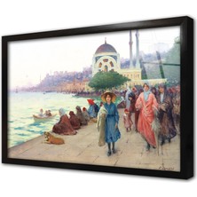 Tablosan Dolmabahçede Gezinti Fausto Zonaro Çerçeveli Cam Tablo