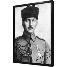 Tablosan Atatürk Genç Subay Yılları Çerçeveli Mdf Tablo