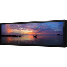 Tablosan Gün Batımında Gondol Çerçeveli Mdf Tablo