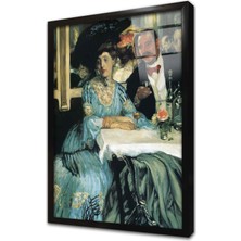 Tablosan At Mouquins Çerçeveli Cam Tablo