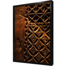 Tablosan Ahşap Oyma Kapı Çerçeveli Mdf Tablo