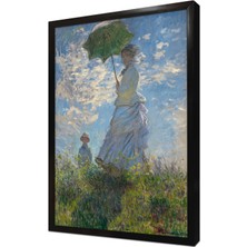 Tablosan Çayırda Yürüyüş Monet Çerçeveli Mdf Tablo
